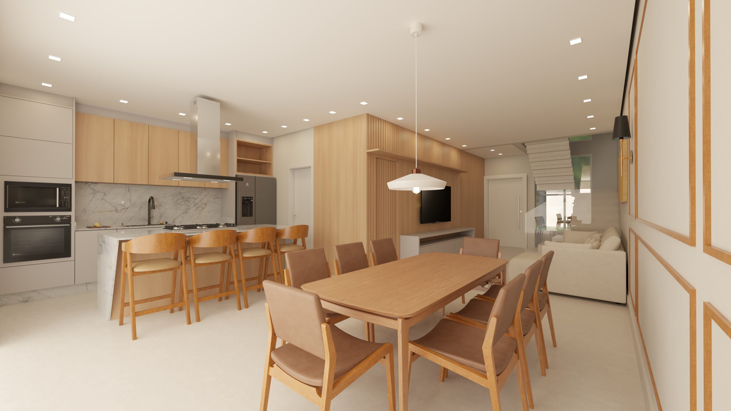 Projeto Cozinha + Sala Integrados